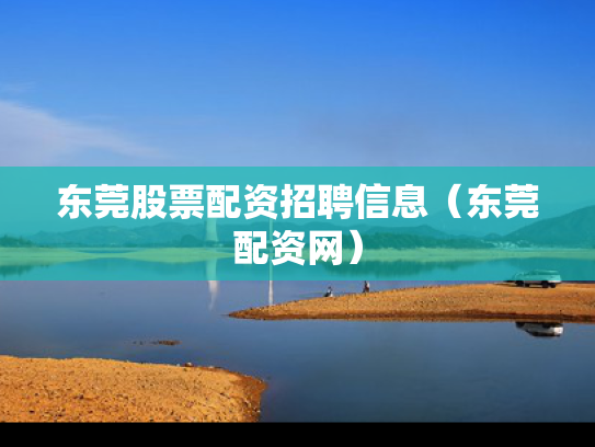 东莞股票配资招聘信息（东莞配资网）