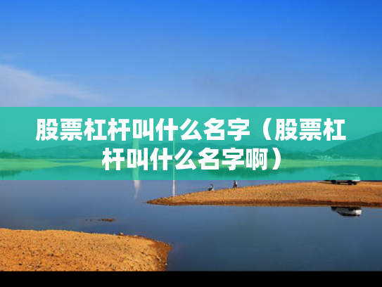 股票杠杆叫什么名字（股票杠杆叫什么名字啊）