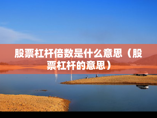 股票杠杆倍数是什么意思（股票杠杆的意思）