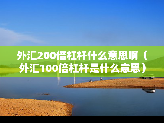 外汇200倍杠杆什么意思啊（外汇100倍杠杆是什么意思）