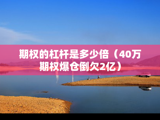 期权的杠杆是多少倍（40万期权爆仓倒欠2亿）