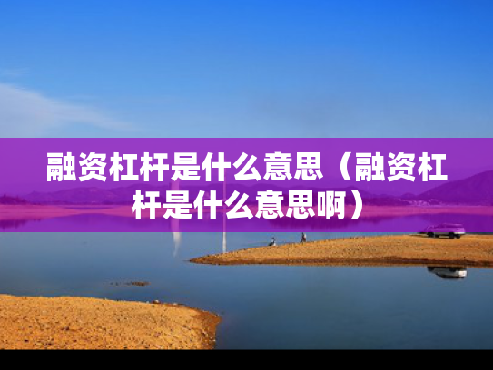 融资杠杆是什么意思（融资杠杆是什么意思啊）