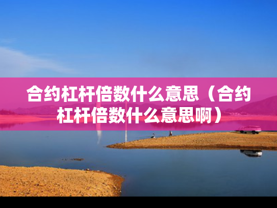 合约杠杆倍数什么意思（合约杠杆倍数什么意思啊）