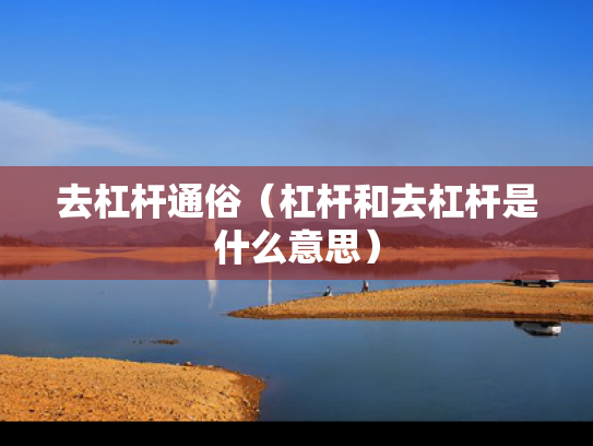 去杠杆通俗（杠杆和去杠杆是什么意思）