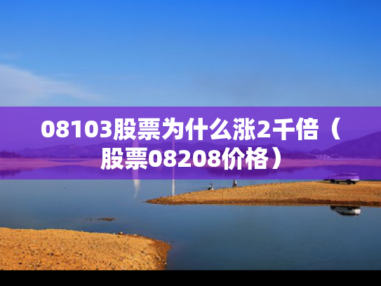 08103股票为什么涨2千倍（股票08208价格）