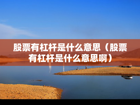 股票有杠杆是什么意思（股票有杠杆是什么意思啊）