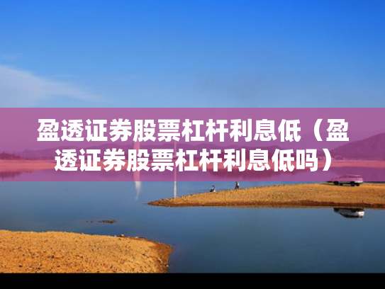 盈透证券股票杠杆利息低（盈透证券股票杠杆利息低吗）