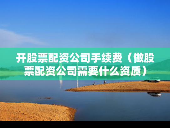 开股票配资公司手续费（做股票配资公司需要什么资质）