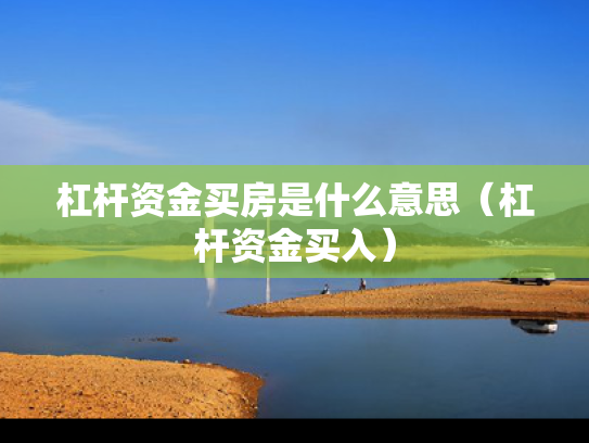 杠杆资金买房是什么意思（杠杆资金买入）