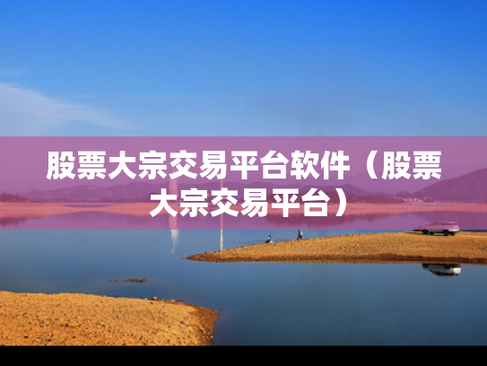 股票大宗交易平台软件（股票 大宗交易平台）