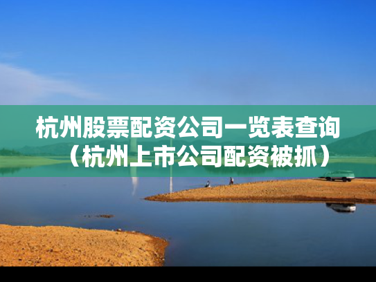 杭州股票配资公司一览表查询（杭州上市公司配资被抓）