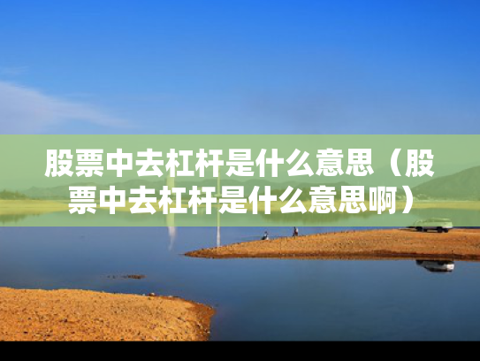 股票中去杠杆是什么意思（股票中去杠杆是什么意思啊）