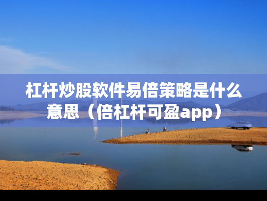杠杆炒股软件易倍策略是什么意思（倍杠杆可盈app）